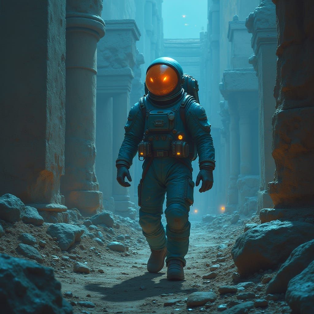 Astronaut Unveils Ancient Secrets in a Futuristic World