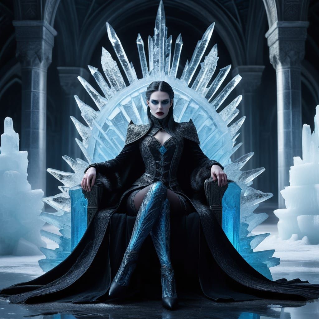 Ice Queen Vampire Reigns in Frosty Throne Hall
