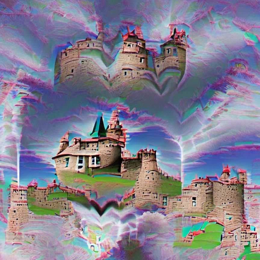 Gothic Castle Under a Stormy Sky