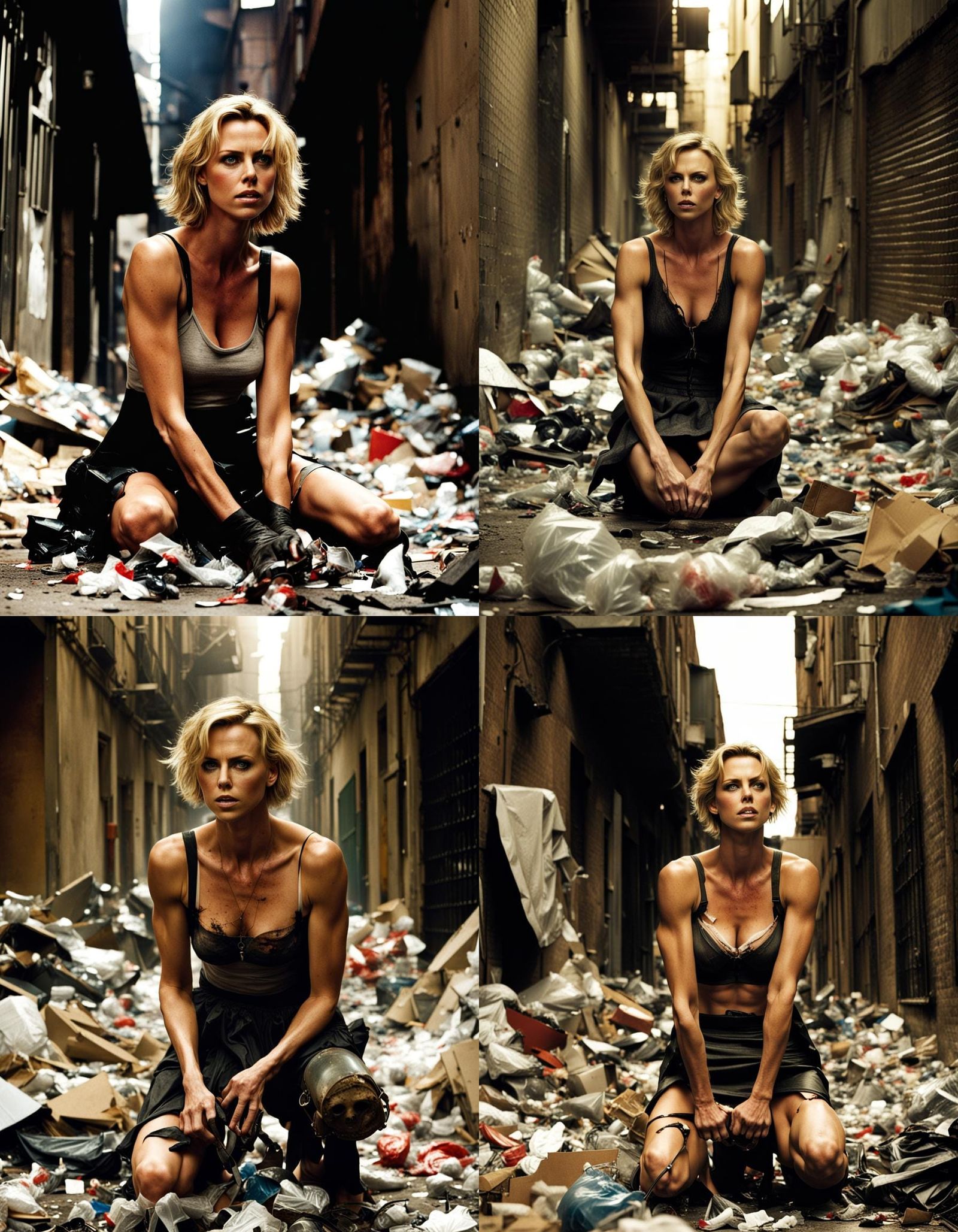 Woman in Alley: Distress and Terror