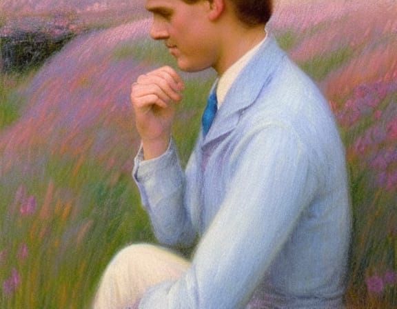 Nostalgic Portrait in Pre-Raphaelite Style