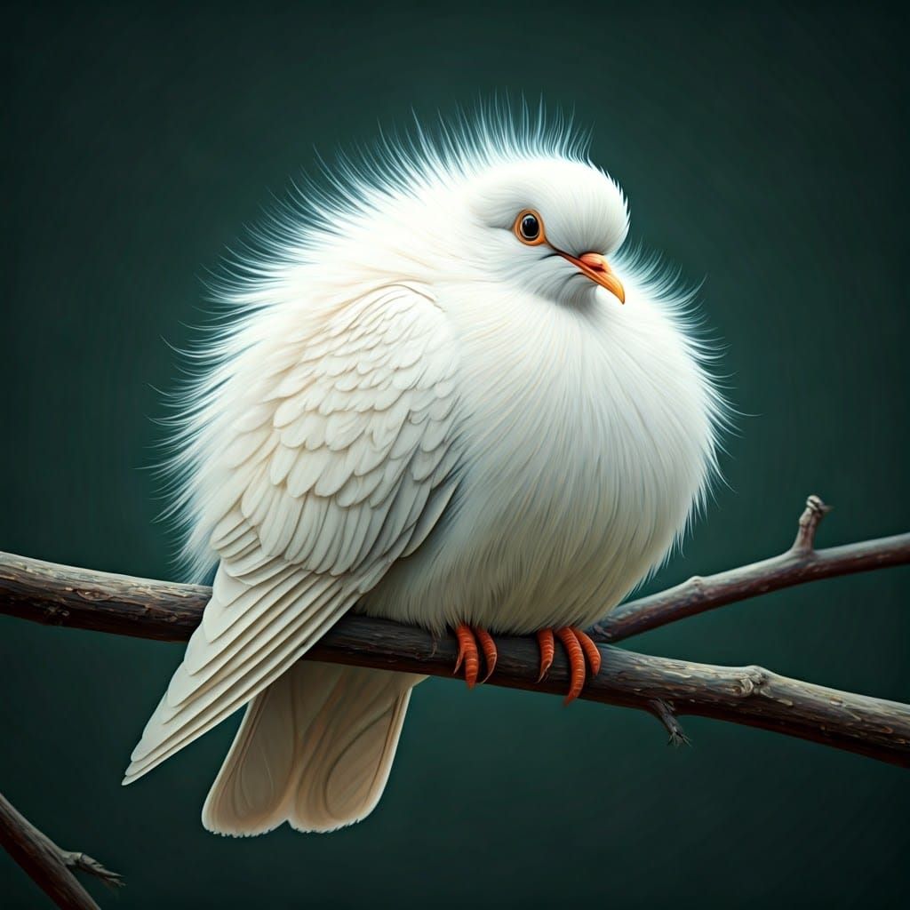 Surreal Dove in Ethereal Light