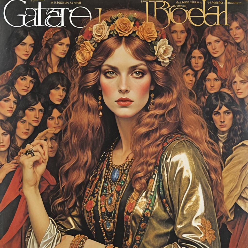 Glam Rock Girl Inspired by Klimt and Caravaggio