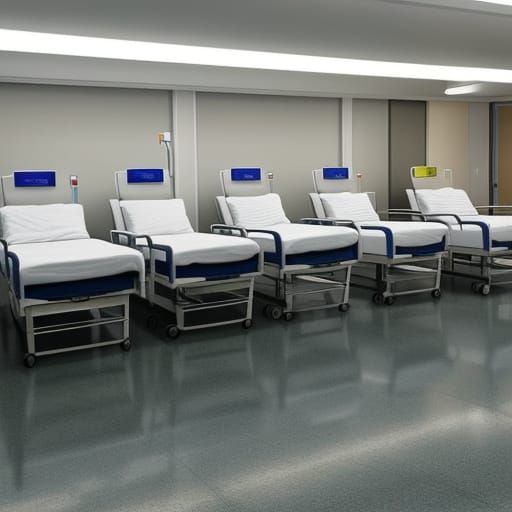 Hospital Elevators in a Futuristic 5-Story Building