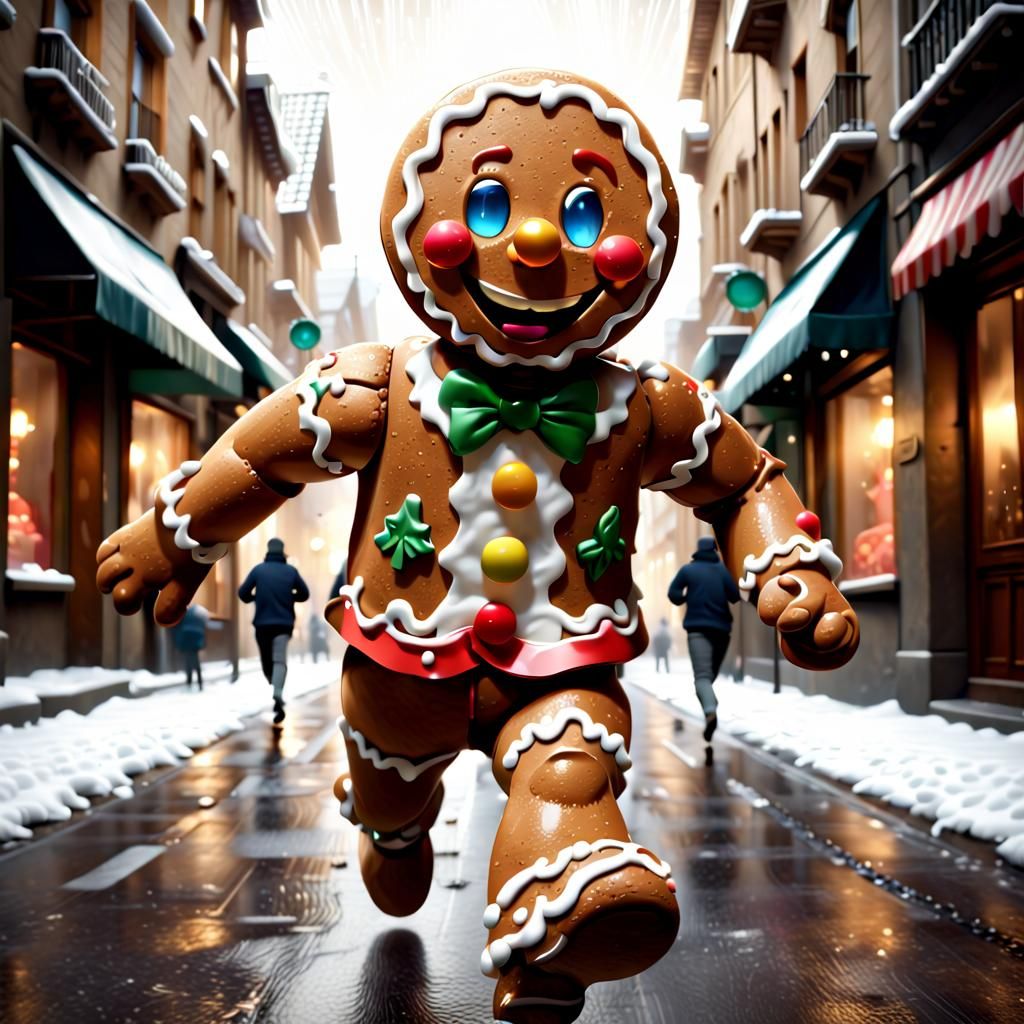Run, run, fast as you can, you can't catch me, I'm the gingerbread man