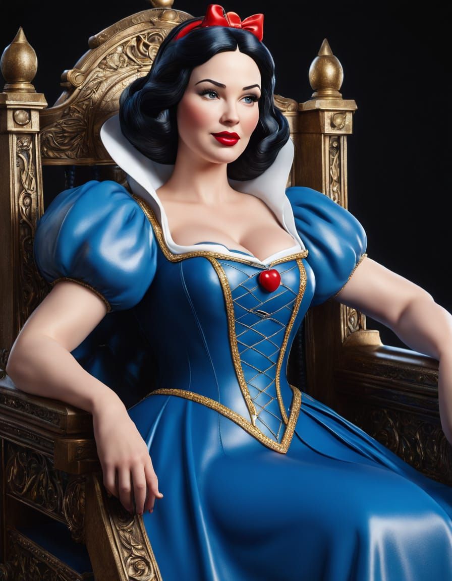 Snow White in Exquisite Blue Leather Regalia