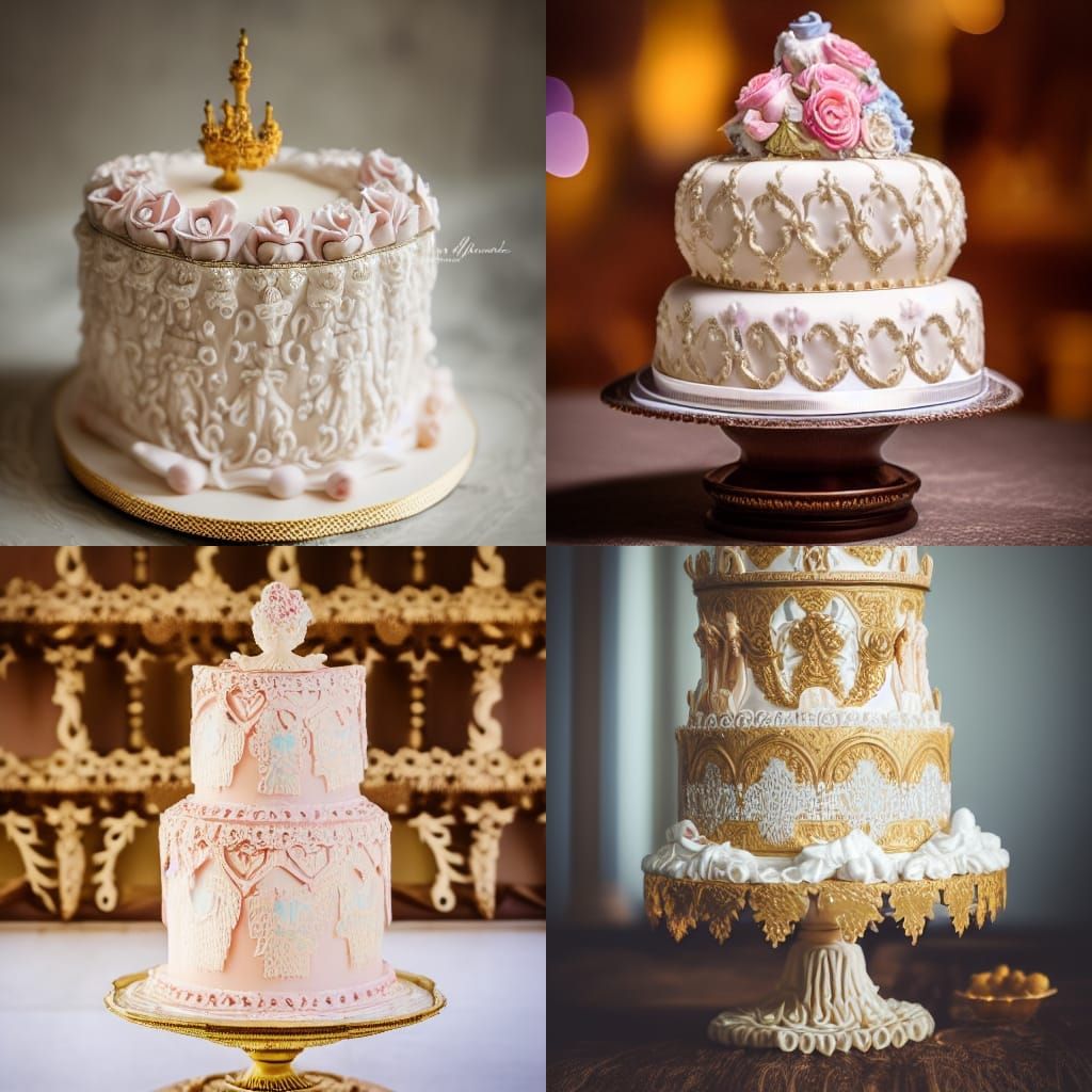 Rococo Cake Inspired by Neuschwanstein Castle