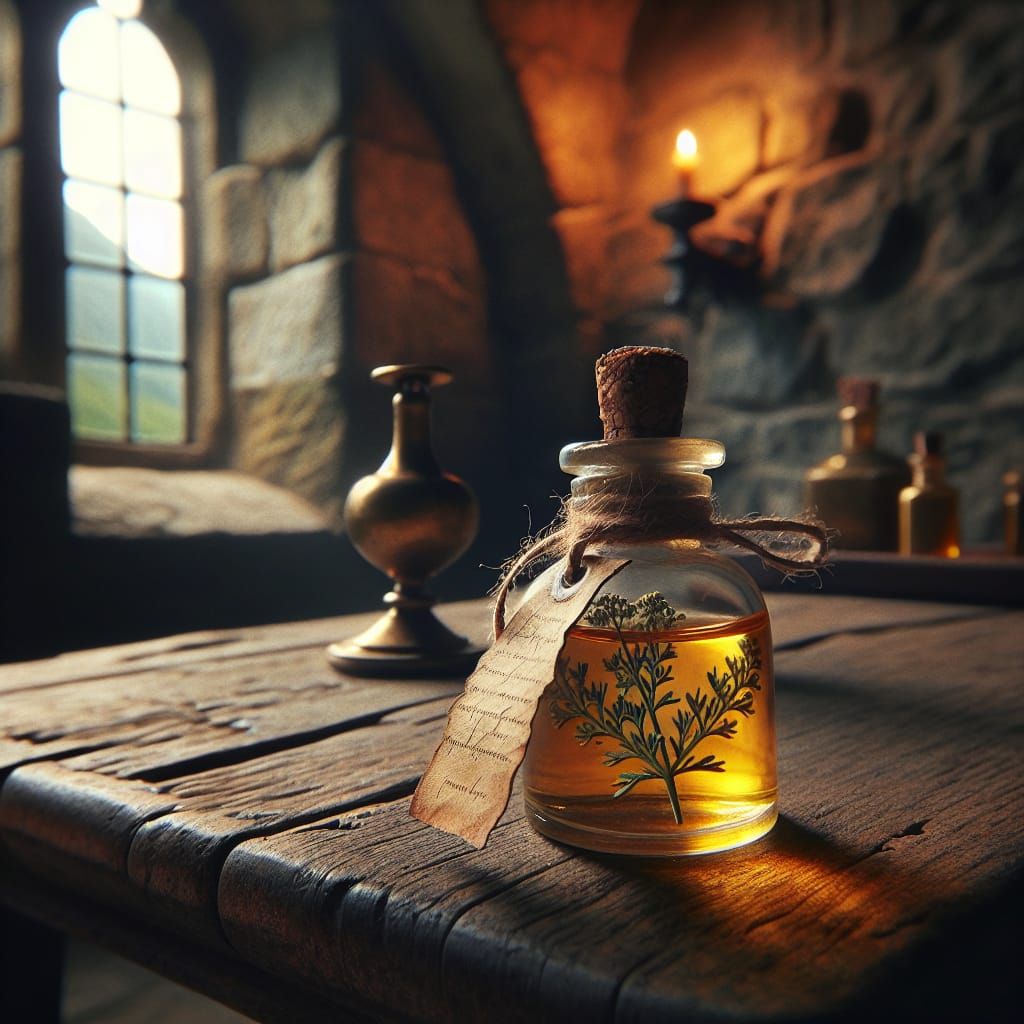 Medieval Yarrow Oil in Exquisite Glass Vial