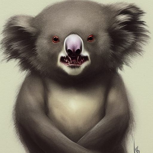 Bloodthirsty cannibal koala bear