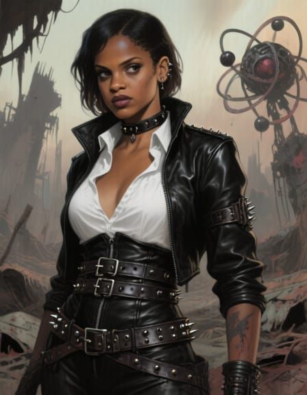 Post-Apocalyptic Fairuza Balk in Goth-Punk Atom Punk Style