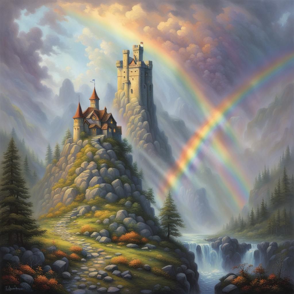 Ethereal Stone Tower Fantasy Art