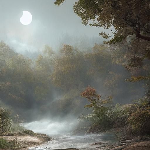 Magical Forest Meets Moonlit Plain: Fantasy Concept Art