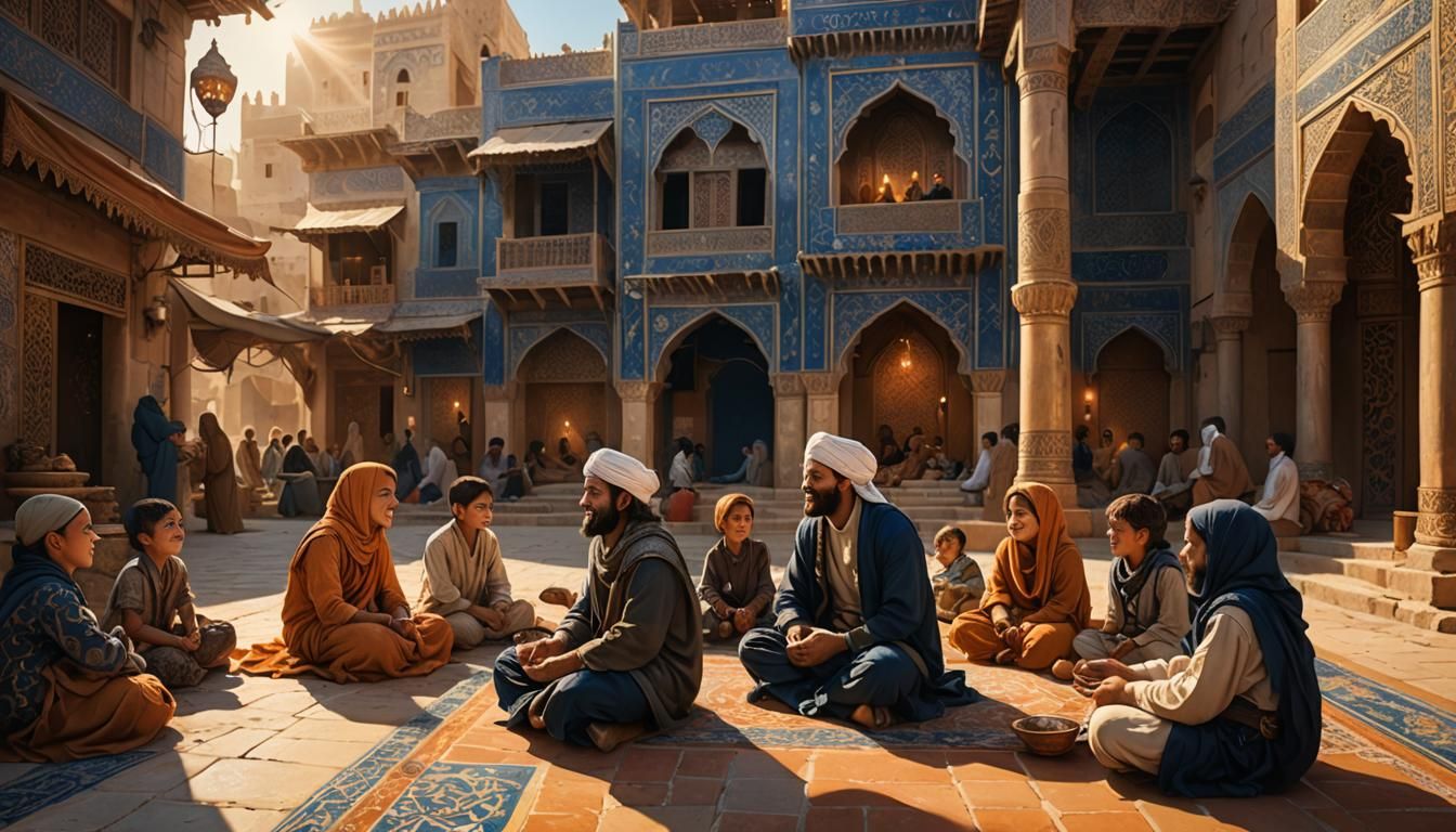 Sunlit Middle Eastern City: A Fantasy Concept Art