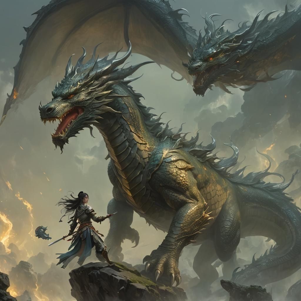 Dragon Knight in Yunnan School Style, 8K