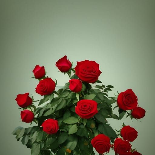 Red Roses in Darkness: Hyperrealistic Photography