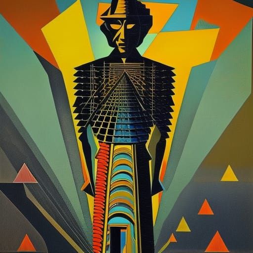 Colossus of Rhodes: Pop Art Meets Geometric Bauhaus