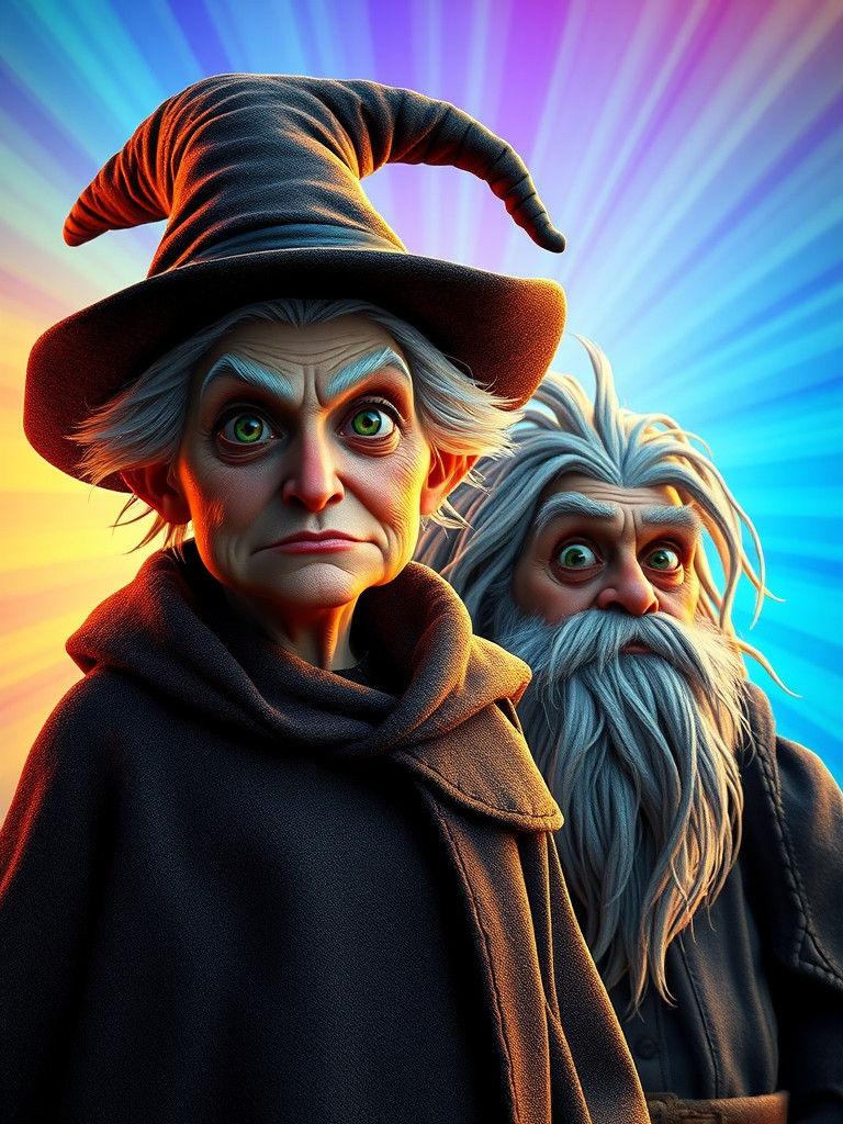 Granny Weatherwax in Animated 3D Art Style