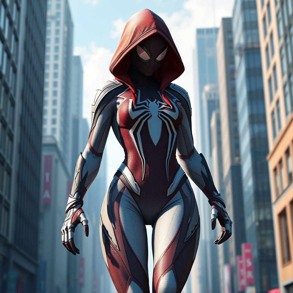 Giant Anime Spider Gwen Dominates the Cityscape