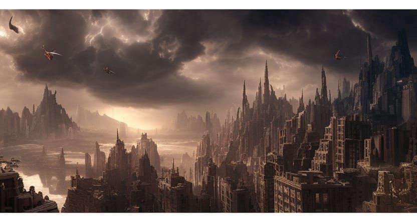 Dramatic Comic Book Panel in Digital Matte Style