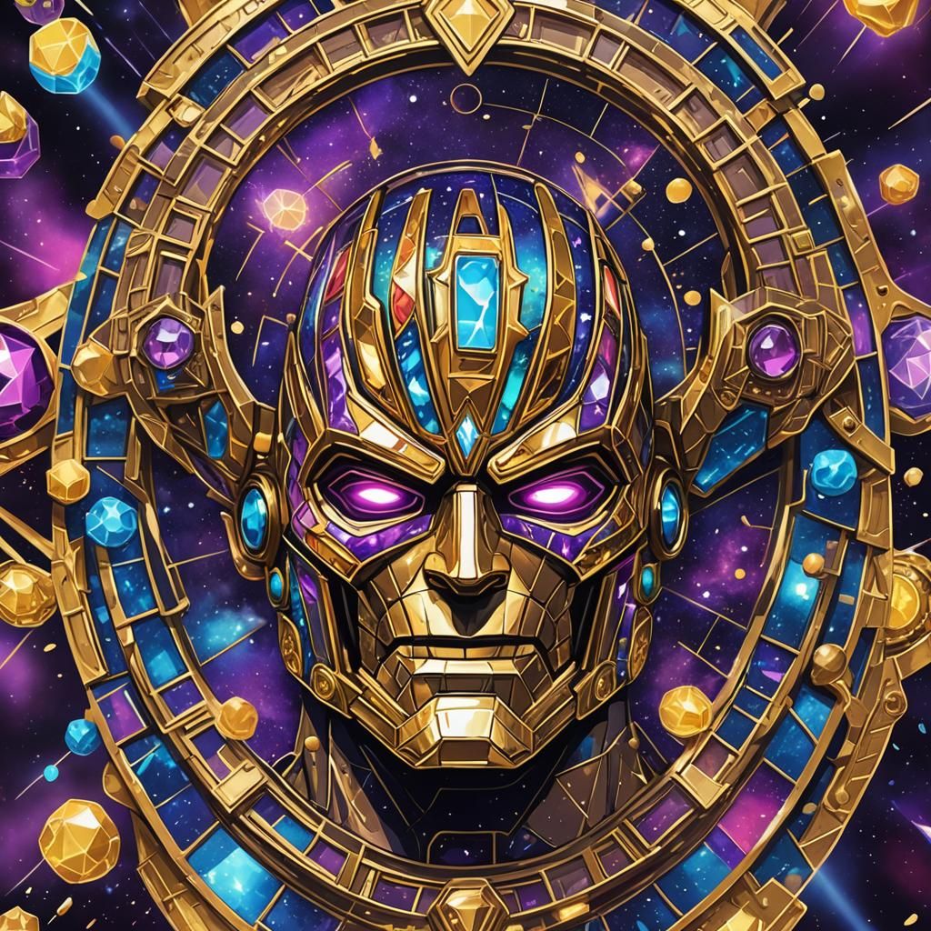 WWE Championship as Infinity Gauntlet: Cosmic Illustration