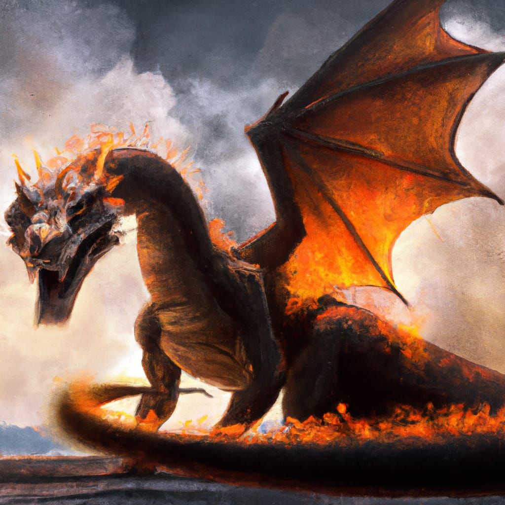 Majestic Fire-Breathing Dragon in Art