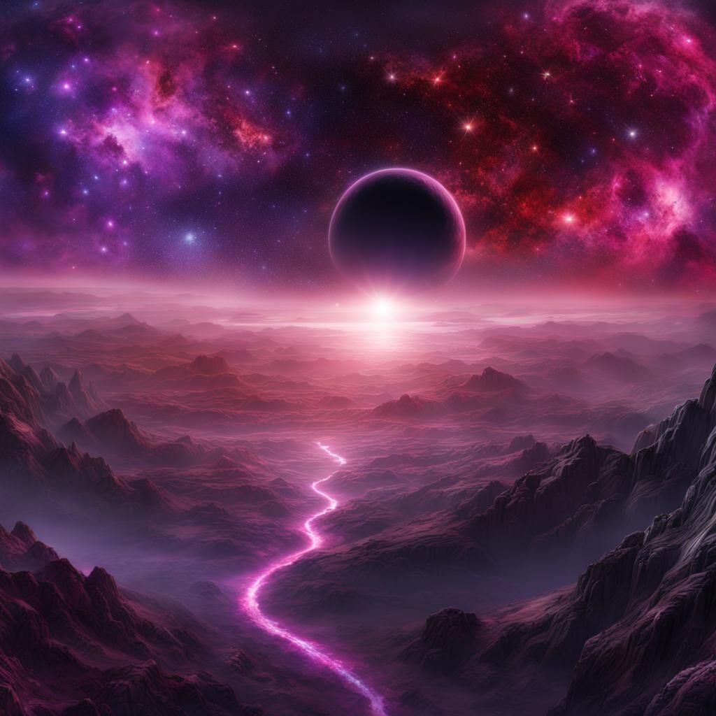 Spectacular Cinematic Galaxy with Black Hole