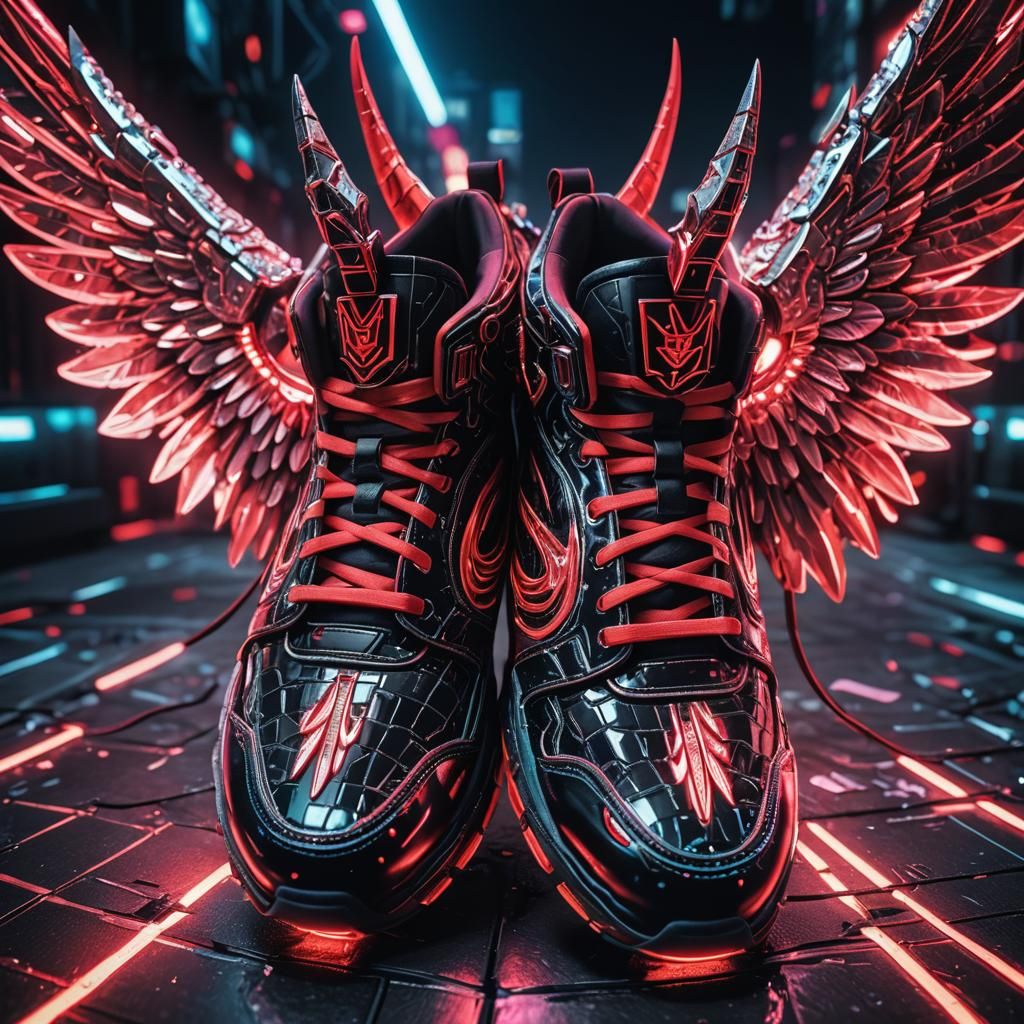 Diamond Devil Sneakers in Cyberpunk Style