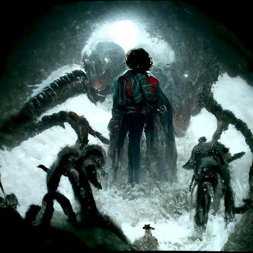 Dark Stranger Things Nightmare in Doré-Rutkowski Style