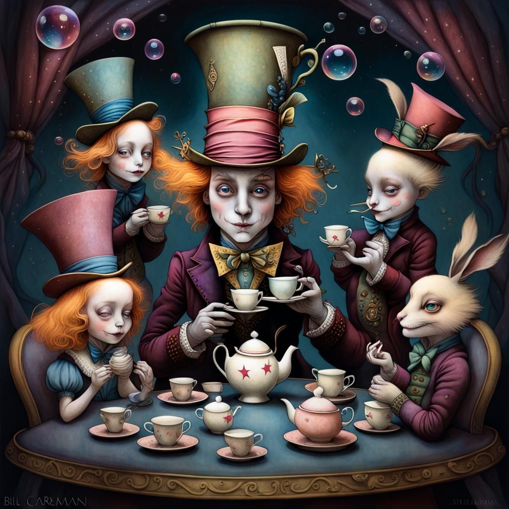 Chibi Mad Hatter's Tea Party in Wonderland