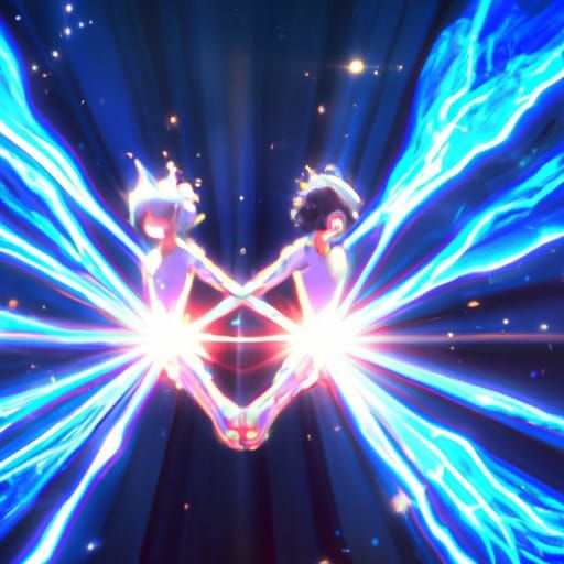 Ethereal Super Sapiens in Vibrant Light, Anime-Inspired Conc...