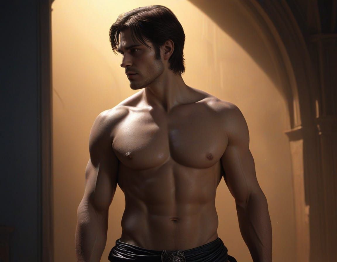 Powerful Beast in Dramatic Renaissance-Inspired Setting