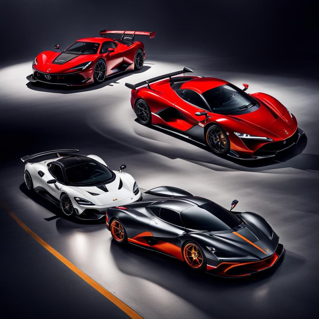 Futuristic Hypercar Concept Design Mashup