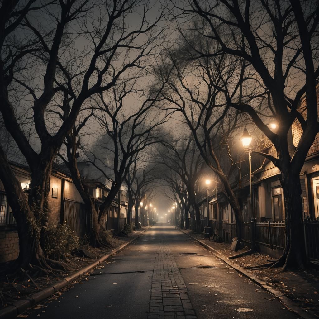 Moody Night Scene: Longing Emerges in Darkness