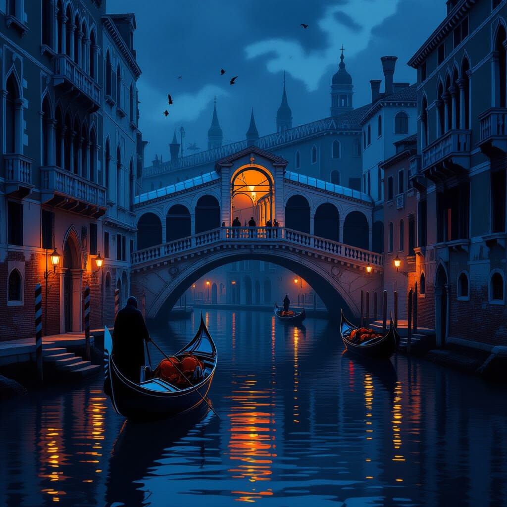 Venice By Night: Ethereal Digital Matte Painting