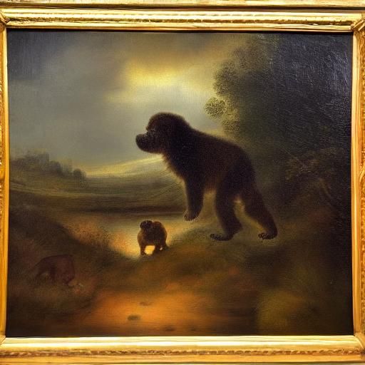 Teddy Bear on Dog-Frog Planet: Dutch Golden Age Painting