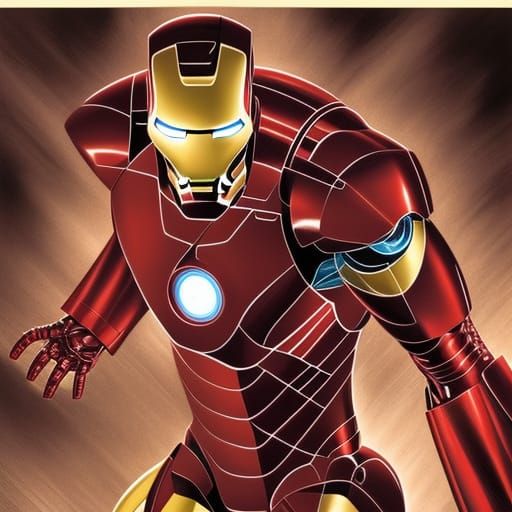 Dynamic Iron Man Comic Book Art