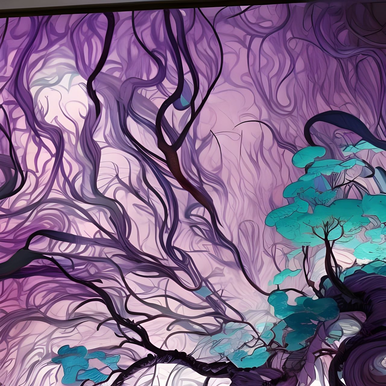 Crystallized Ice Tree in Japanese Art Style