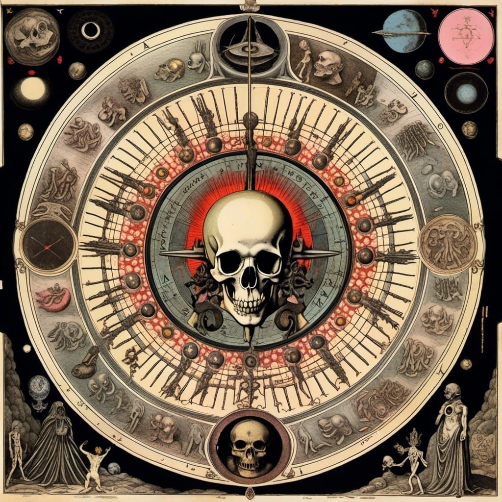Macabre Star Album Cover in Occult Style