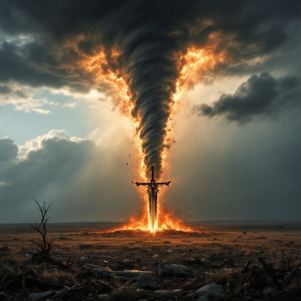 Vortex Storm in Kansas Field