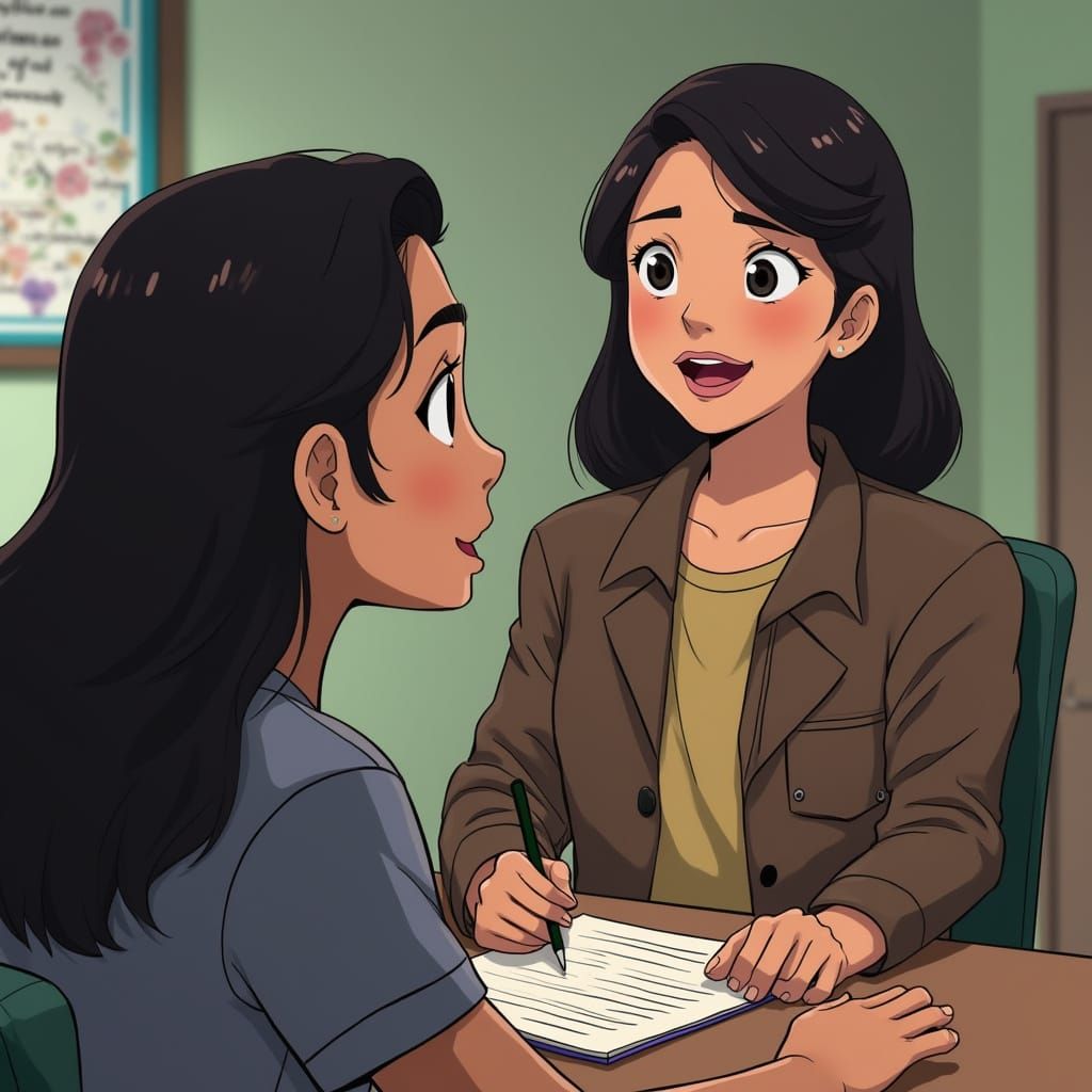 Wednesday Anime-Inspired Poster Art in Cel-Shaded Style