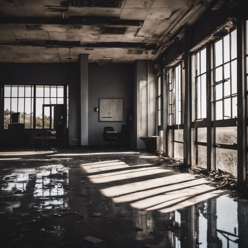 Dark Abandoned Office Building: Professional Photography