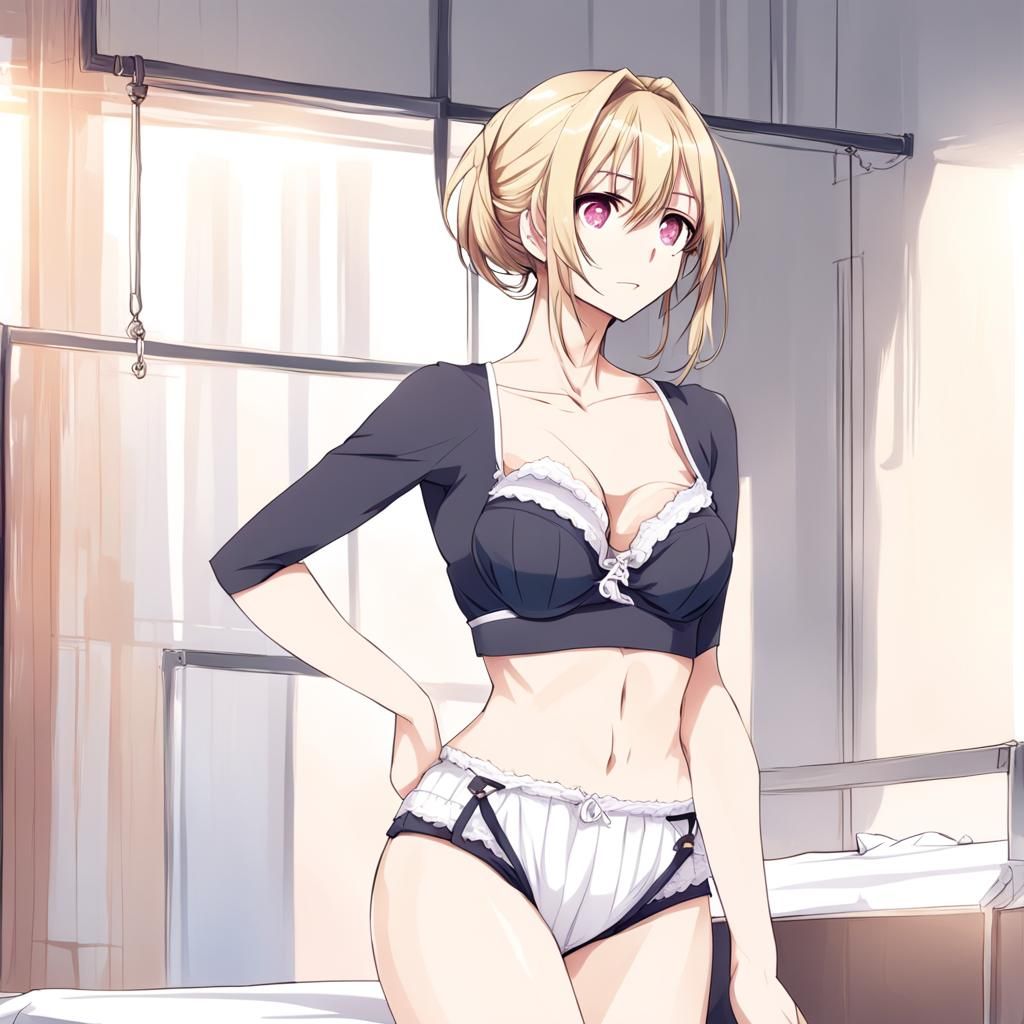Anime Style Girl in Underwear