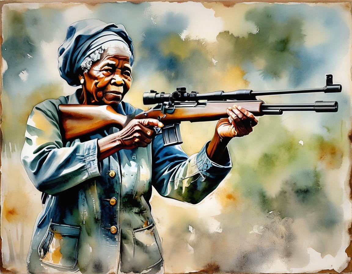 African American Matriarch Fireside Moment