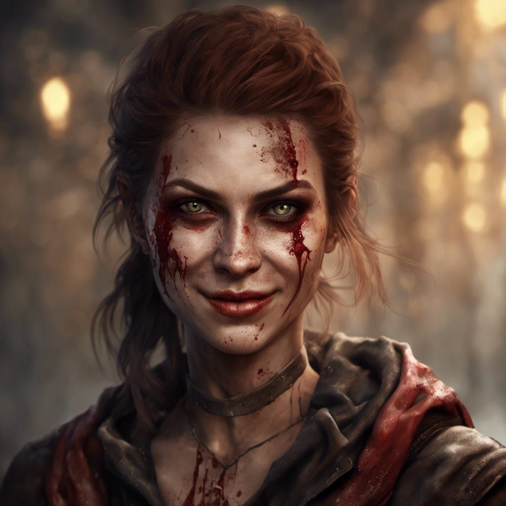 Bloodied Thief in Dark Fantasy Art Style