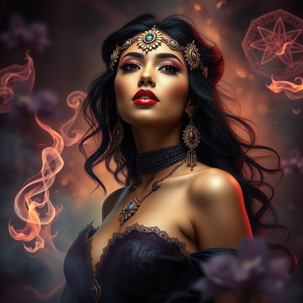 Mysterious Elixir Goddess in Exotic Style