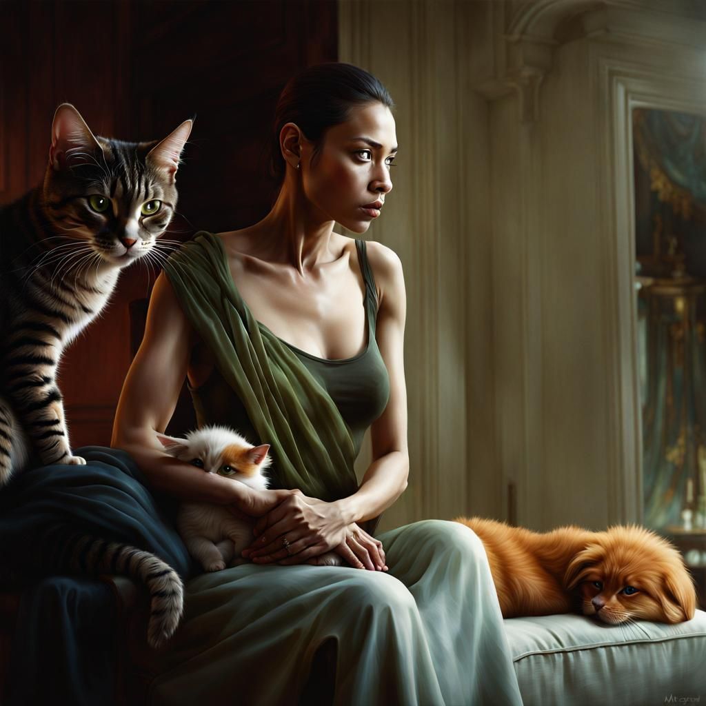 Hyperrealistic Alien Portraits in Beautiful Homes
