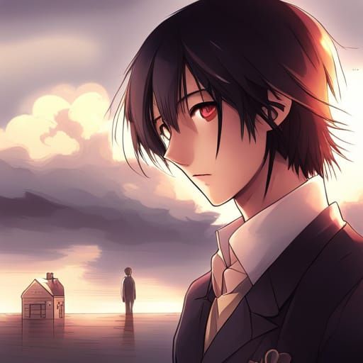 Evocative Anime Style Image of Dementia