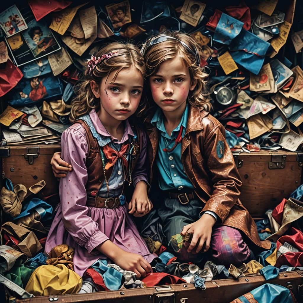 Children's Dress-Up Illustration in Comic Book Art Style