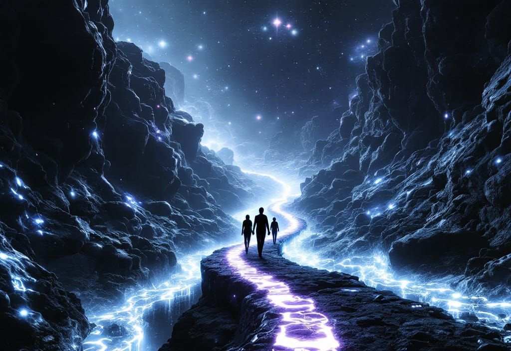 Shimmering Trail: Unbent Creatures in Space-Fi Couture