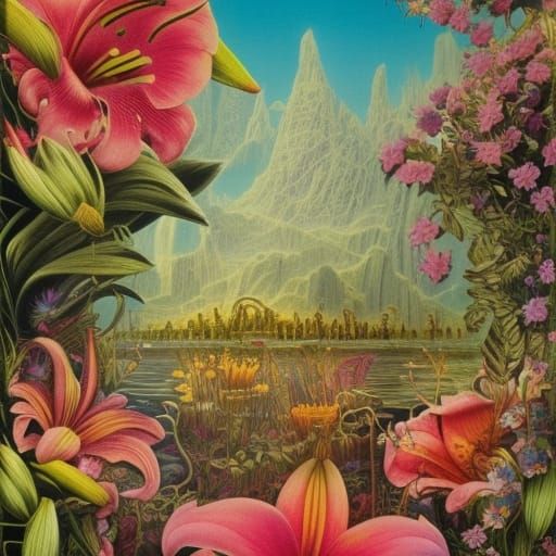 Hippie Album Cover Art in 1970s Style